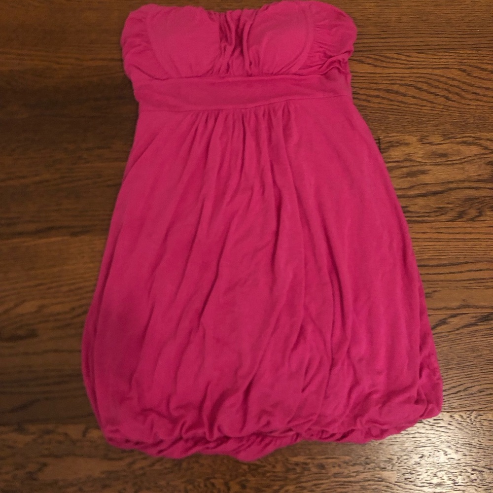 Elegant Pink Strapless Dress